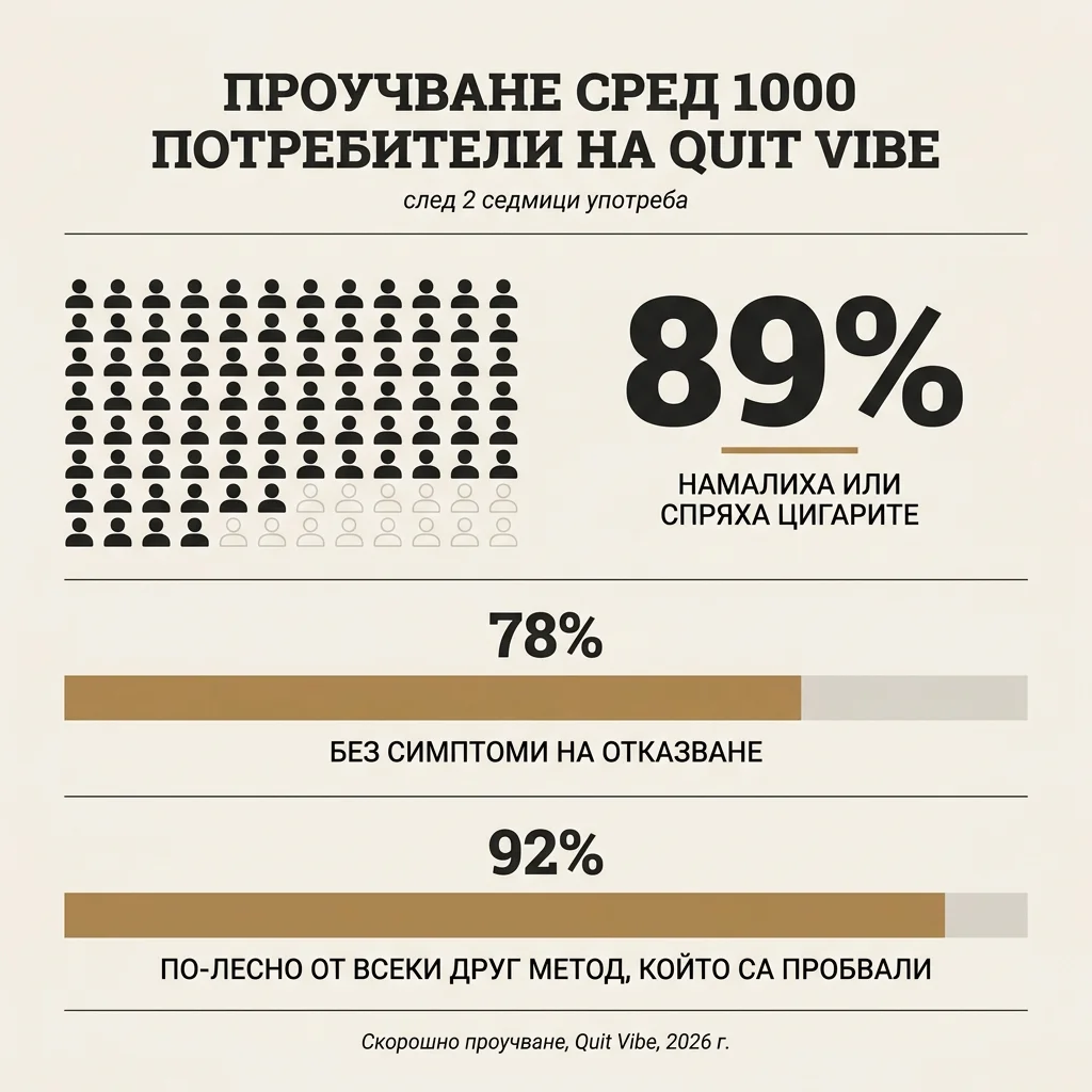 89% спират или намаляват цигарите за 2 седмици